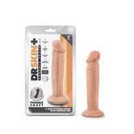 Dr. Skin Plus 6in Posable Dildo Beige for Enhanced Pleasure