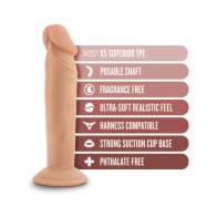 Dr. Skin Plus 6in Posable Dildo Beige for Enhanced Pleasure