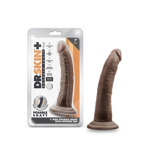 Dr. Skin Plus Dildo Realista Posable - 7 pulgadas