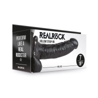 RealRock Realistic 7 in Hollow Strap-On Black