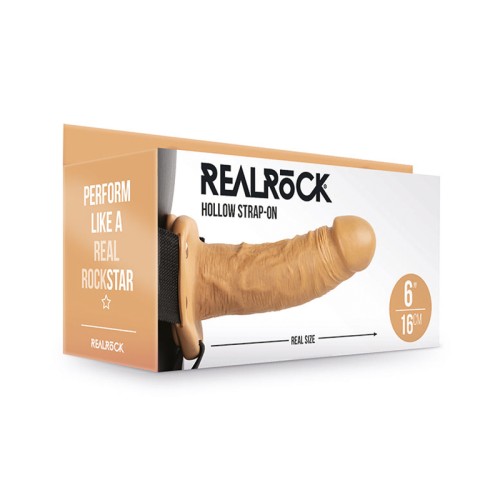 Strap-On Hueco RealRock Realista 6 in. Beige