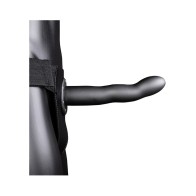 Ouch! Strap-On Hollow Curvado de 8 in. Gunmetal