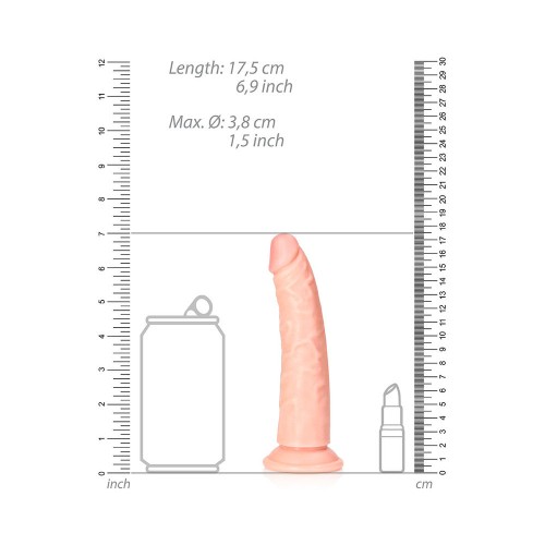 RealRock Slim Dildo 6 in. with Suction Cup for Realistic Pleasure