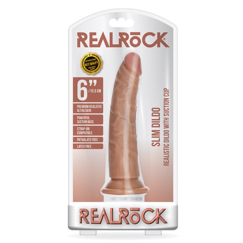 RealRock Slim Dildo with Suction Cup 6 inches