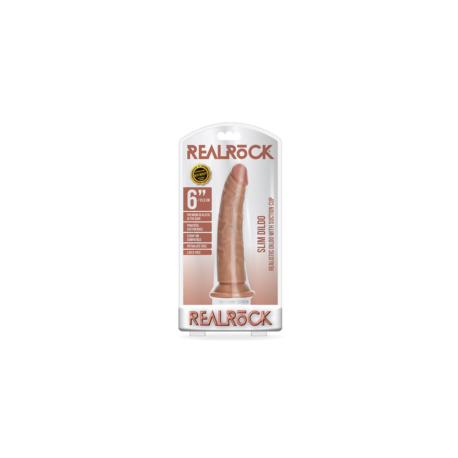 RealRock Slim Dildo with Suction Cup 6 inches