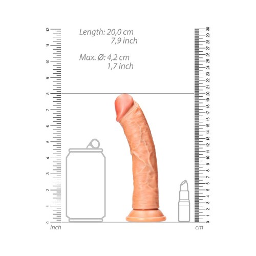 RealRock Realistic Curved Dildo Tan