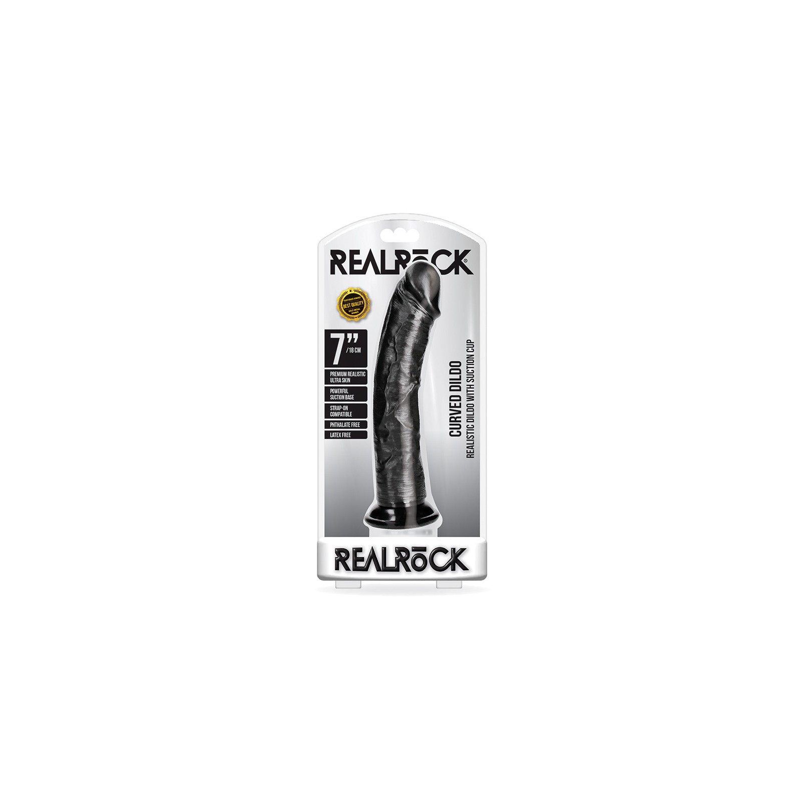 RealRock 7" Curved Dildo with Suction Cup