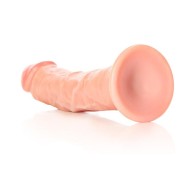 RealRock 8 in. Curved Dildo With Suction Cup - Beige