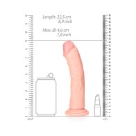 Dildo Curvado RealRock de 8 in. Con Ventosa - Beige