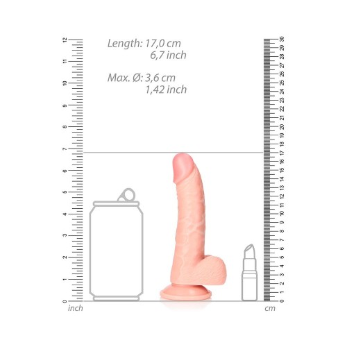 RealRock Realistic 6in Curved Dildo with Balls