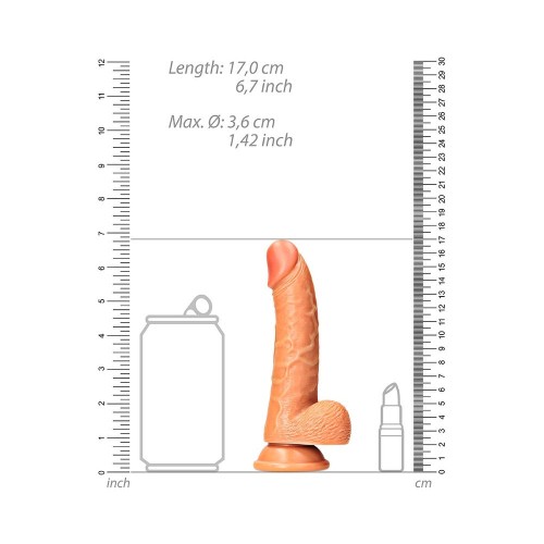 RealRock Realistic 6 in. Curved Dildo with Suction Cup