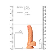 Dildo Realista Curvado RealRock de 6 in.