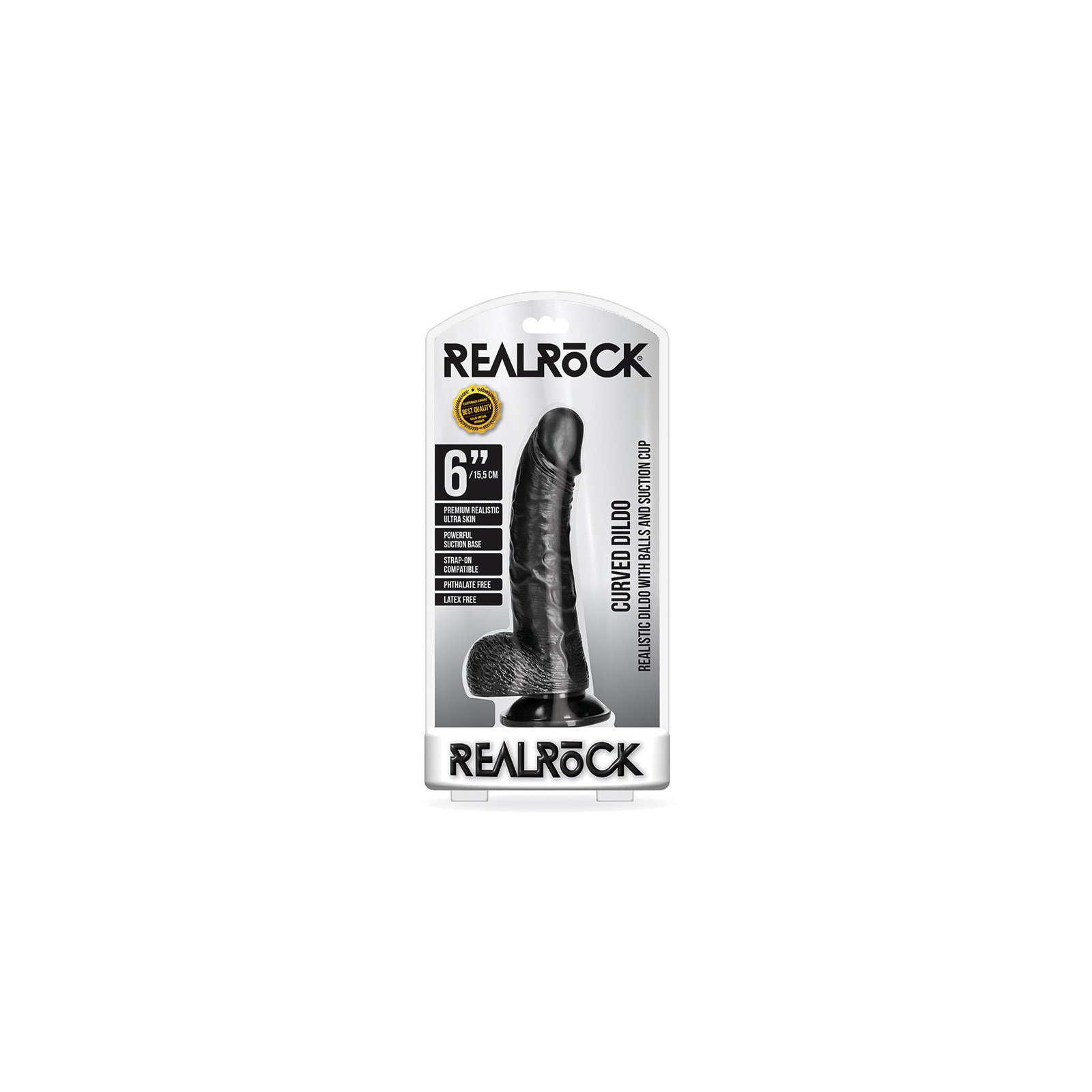 RealRock 6 in. Curved Dildo - Realistic Pleasure