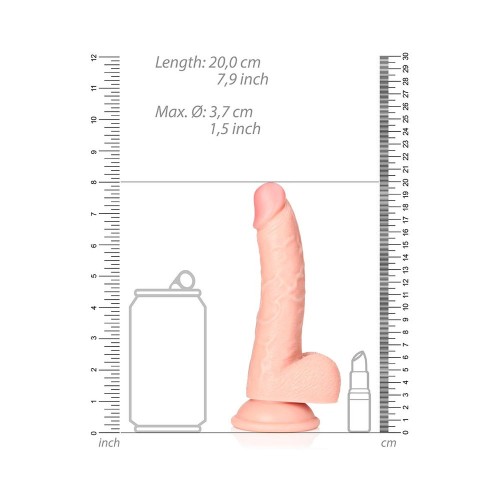 Dildo Curvo Realista 7 in. RealRock para Placer del Punto G