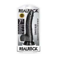 Dildo RealRock Realista Curvo de 7 Pulgadas con Ventosa