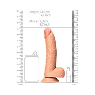 RealRock Realistic 8 in. Curved Dildo with Suction Cup