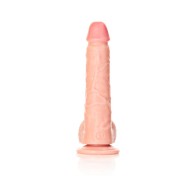 RealRock 7 in. Straight Dildo with Balls - Realistic Feel