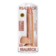 RealRock 12 inch Realistic Dildo with Balls and Suction Cup