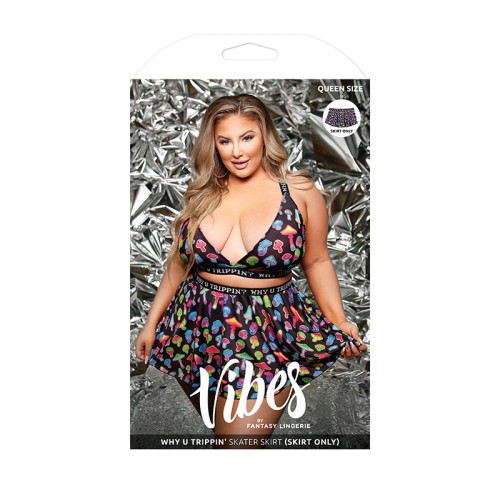 Vibes Why U Trippin' Skater Skirt - Queen Size