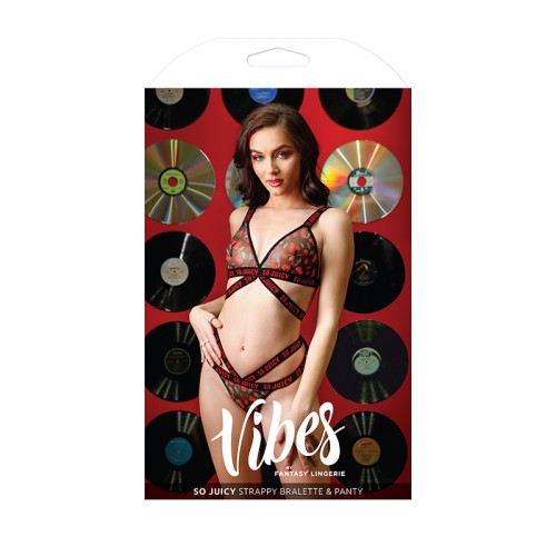 Vibes So Juicy Bralette & Panty Set for Seductive Feel