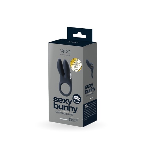 VeDO Bunny Rechargeable Vibrating C-Ring - Black Pearl