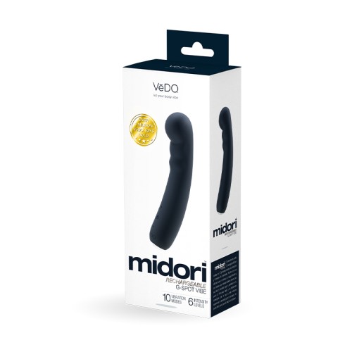 VeDO Black Rechargeable G-Spot Vibrator for Intense Pleasure