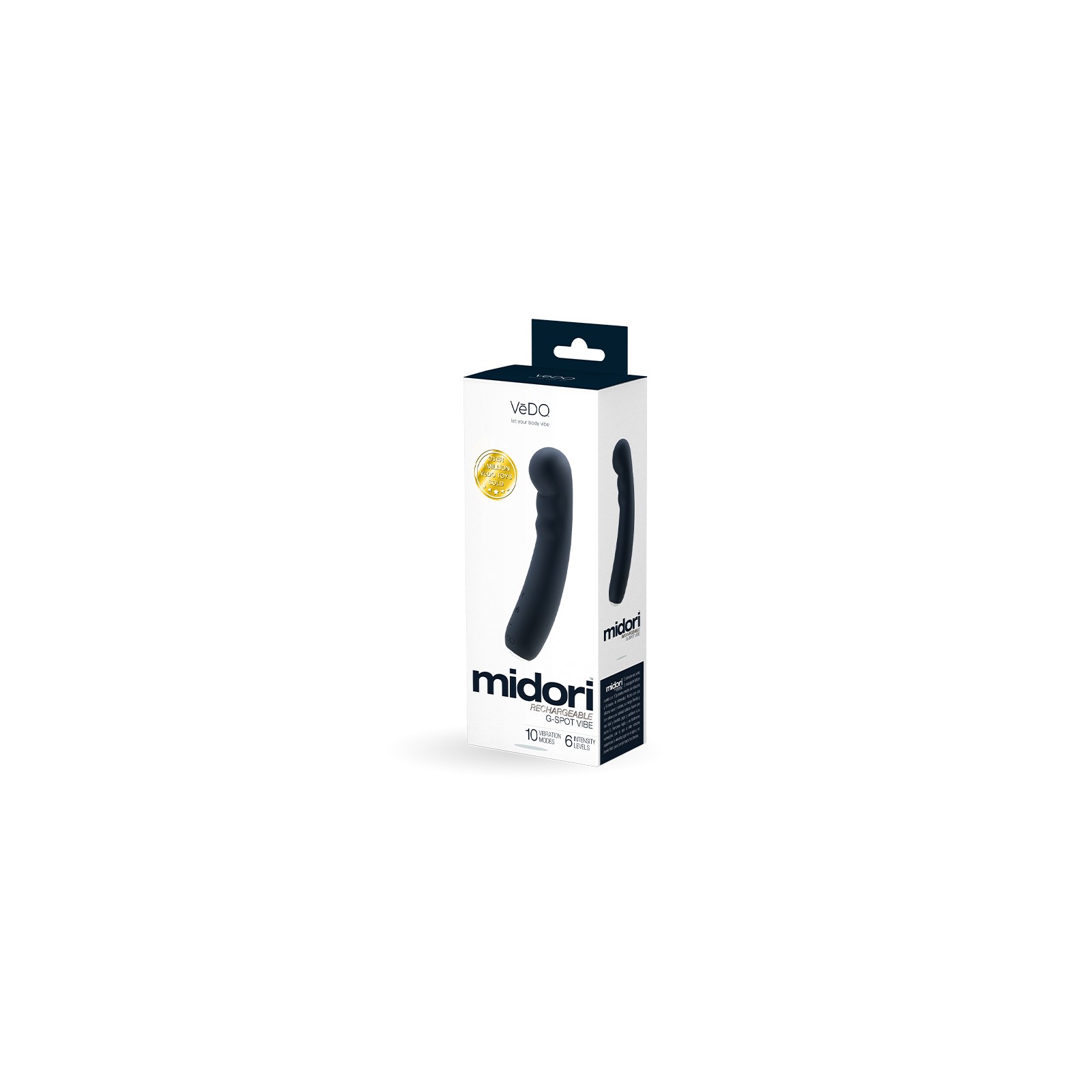 Vibrador G-Spot Recargable en Negro VeDO para Placer Intenso