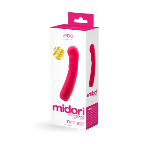 Vibrador Recargable G-Spot VeDO Midori Rosa