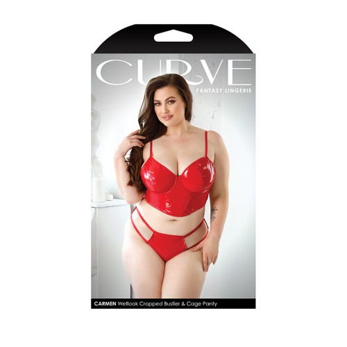 Fantasy Lingerie Curve Carmen Wetlook Set for Seductive Style