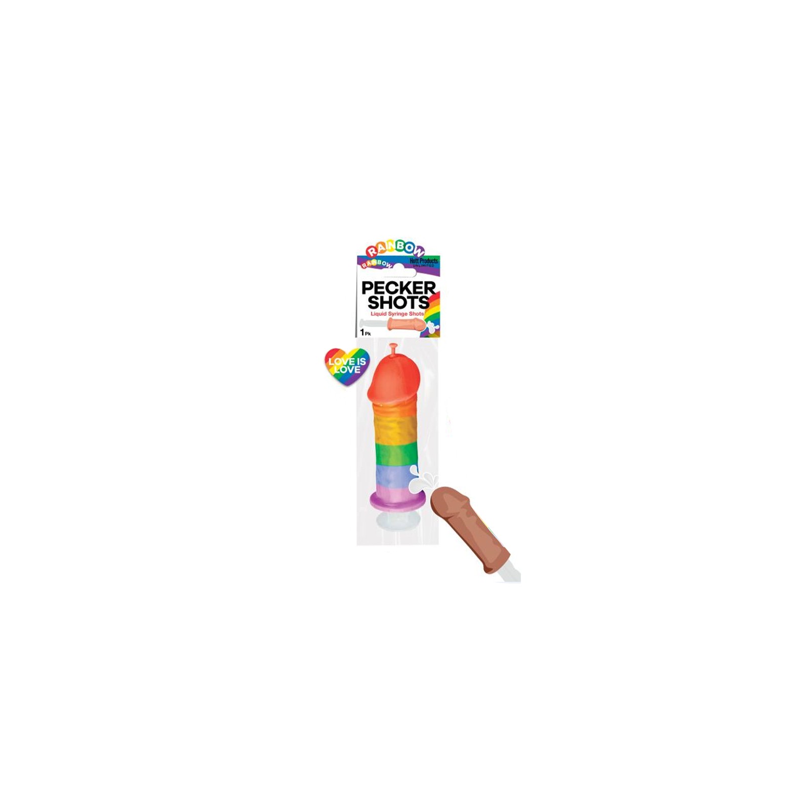 Rainbow Pecker Shot Syringe for Fun Parties