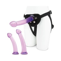 Lux Fetish Size Up Pegging Training Set - 3-Piece Dildo & Harness