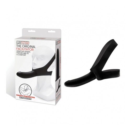 Lux Fetish Original Facilitator Chin Strap-On Black