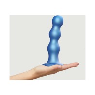 Strap-On-Me Colección Híbrida Dildo Plug Bolas Silicona Azul Metálico XL