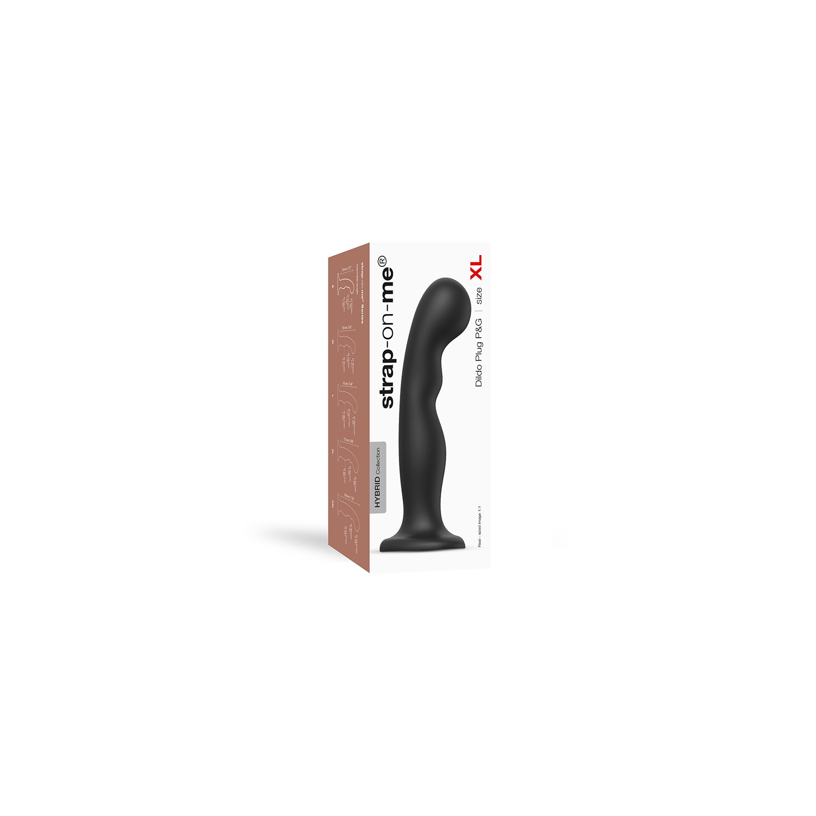 Dildo Plug Híbrido de Silicona Strap-On-Me P&G Negro XL