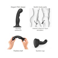 Dildo Plug Híbrido de Silicona Strap-On-Me P&G Negro XL