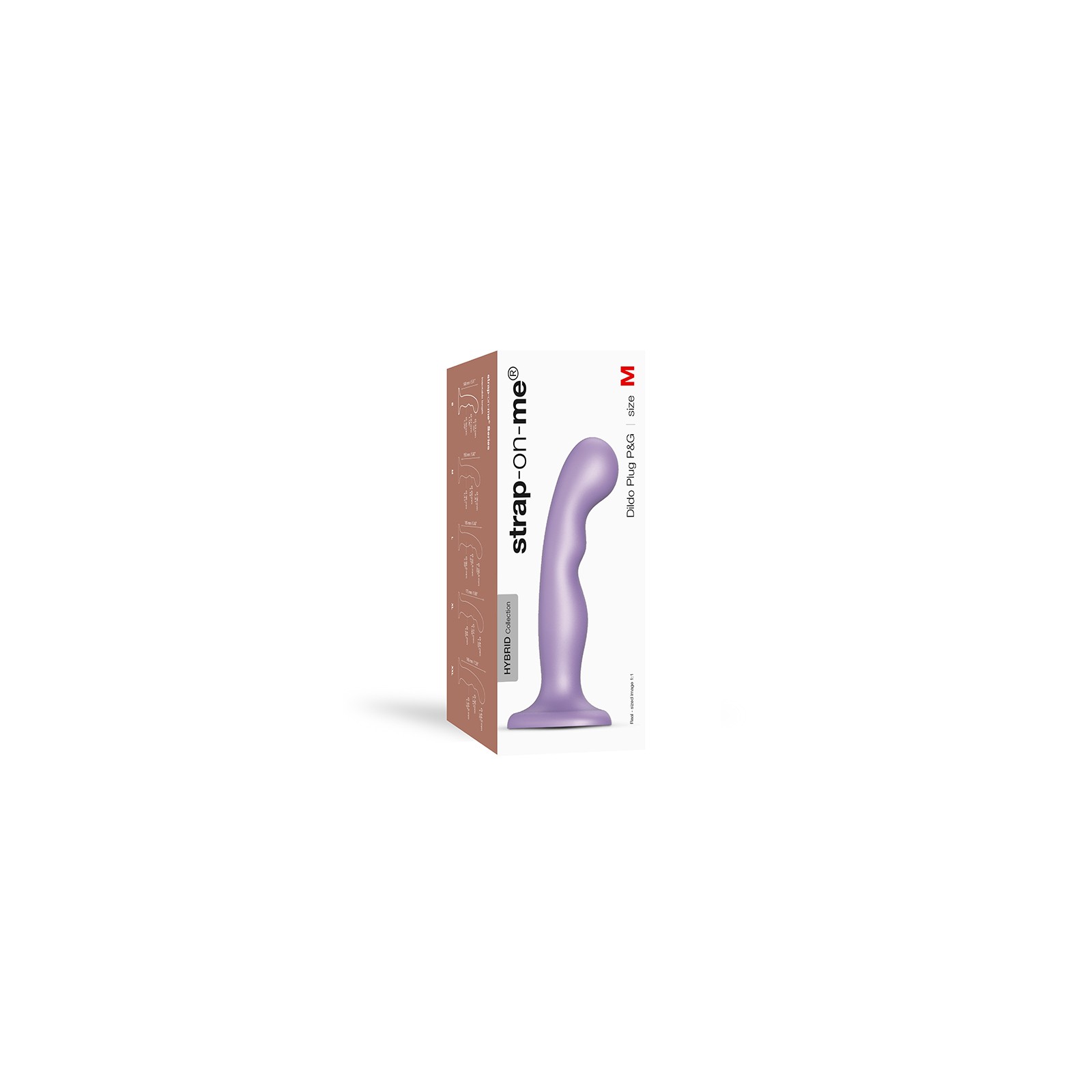 Plug Dildo Híbrido de Silicona Strap-On-Me P&G Lilac Metálico M