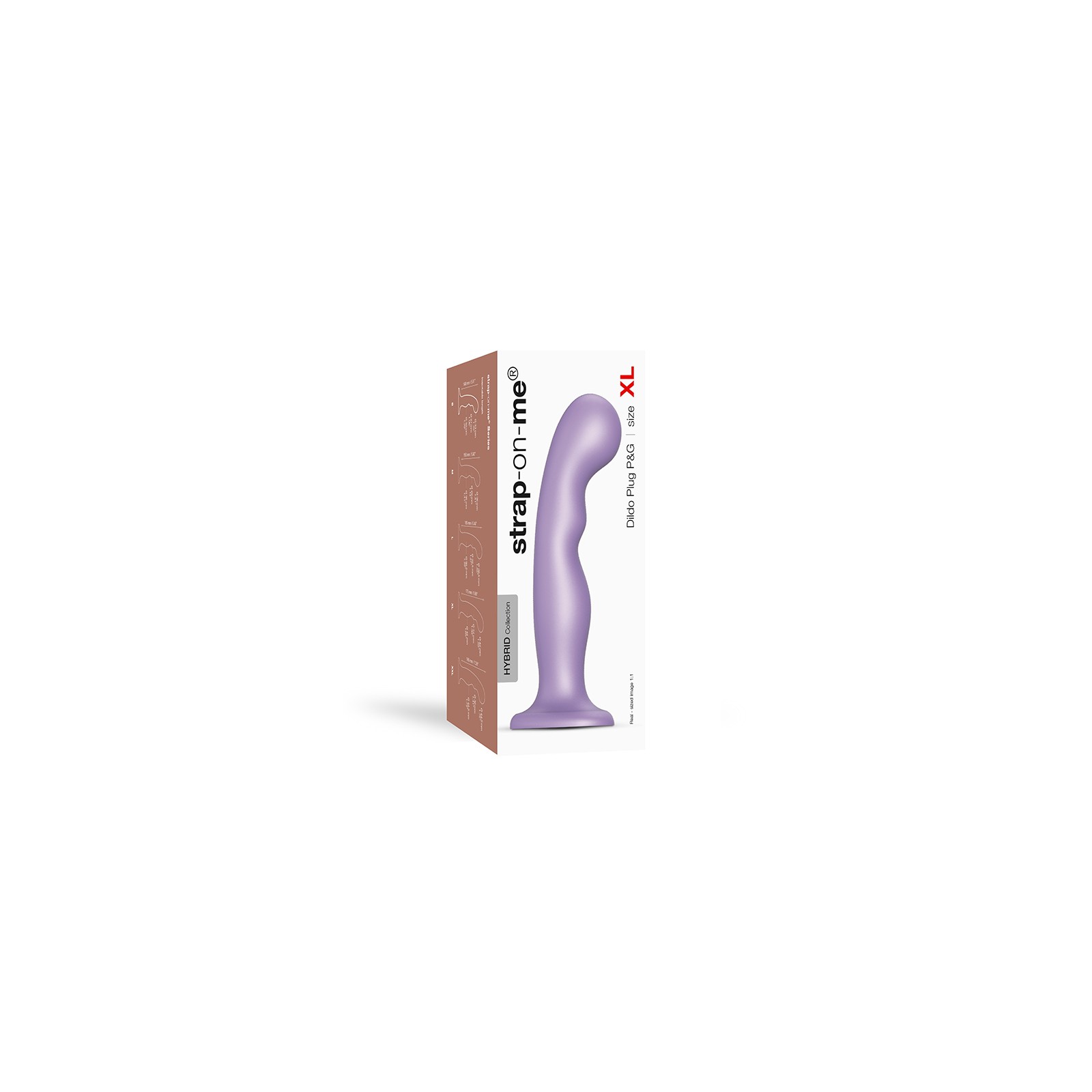 Strap-On-Me Hybrid Silicone Dildo Plug P&G Metallic Lilac XL