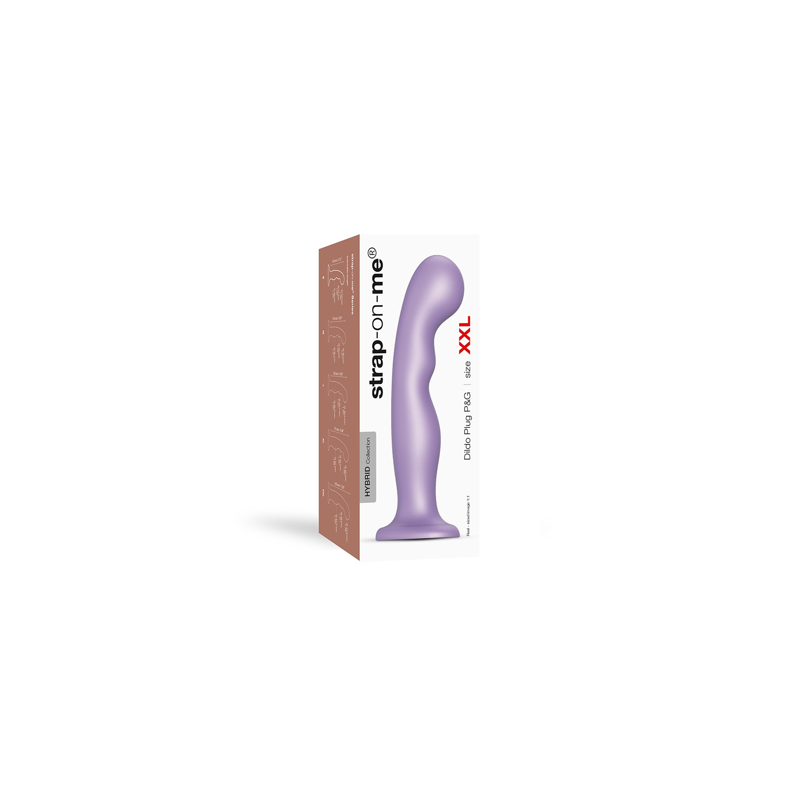 Strap-On-Me Hybrid Silicone Dildo Plug - Metallic Lilac XXL