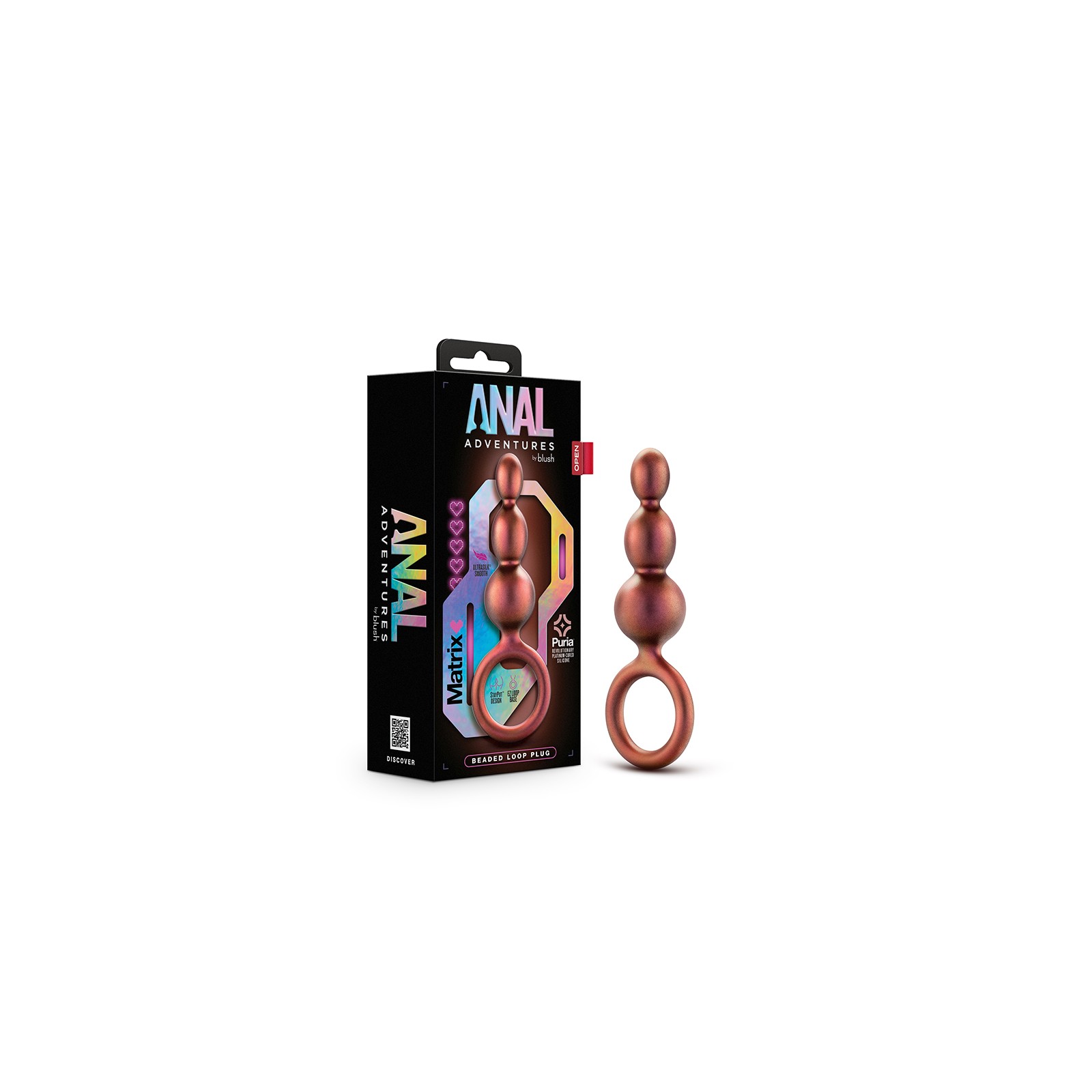 Anal Adventures Silicone Beaded Loop Plug