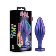 Anal Adventures Matrix Plug Silicona Wavy Bling Zafiro