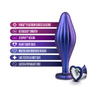 Anal Adventures Matrix Silicone Wavy Bling Plug Sapphire