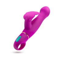 Aria Naughty AF Vibrador de Silicona Doble Estimulación Ciruela - Poderoso e Impermeable