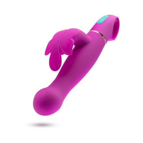 Aria Naughty AF Silicone Dual Stimulation Vibrator Plum - Powerful and Waterproof