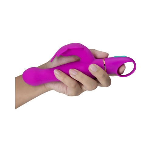 Aria Naughty AF Vibrador de Silicona Doble Estimulación Ciruela - Poderoso e Impermeable