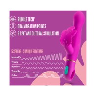 Aria Naughty AF Silicone Dual Stimulation Vibrator Plum - Powerful and Waterproof