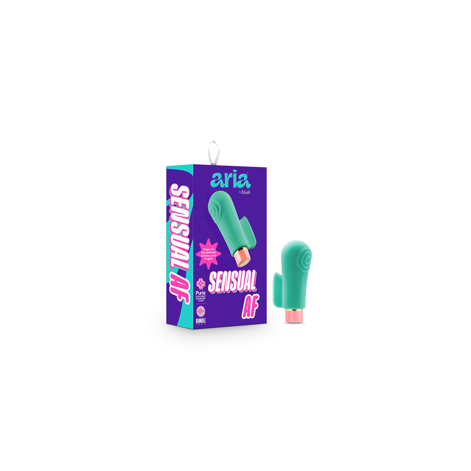 Aria Sensual AF Rechargeable Silicone Mini Vibrator Teal