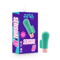 Vibrador Mini de Silicona Recargable Aria Sensual AF Verde