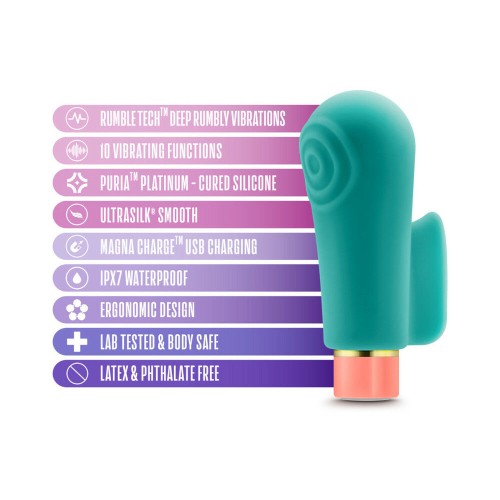 Vibrador Mini de Silicona Recargable Aria Sensual AF Verde