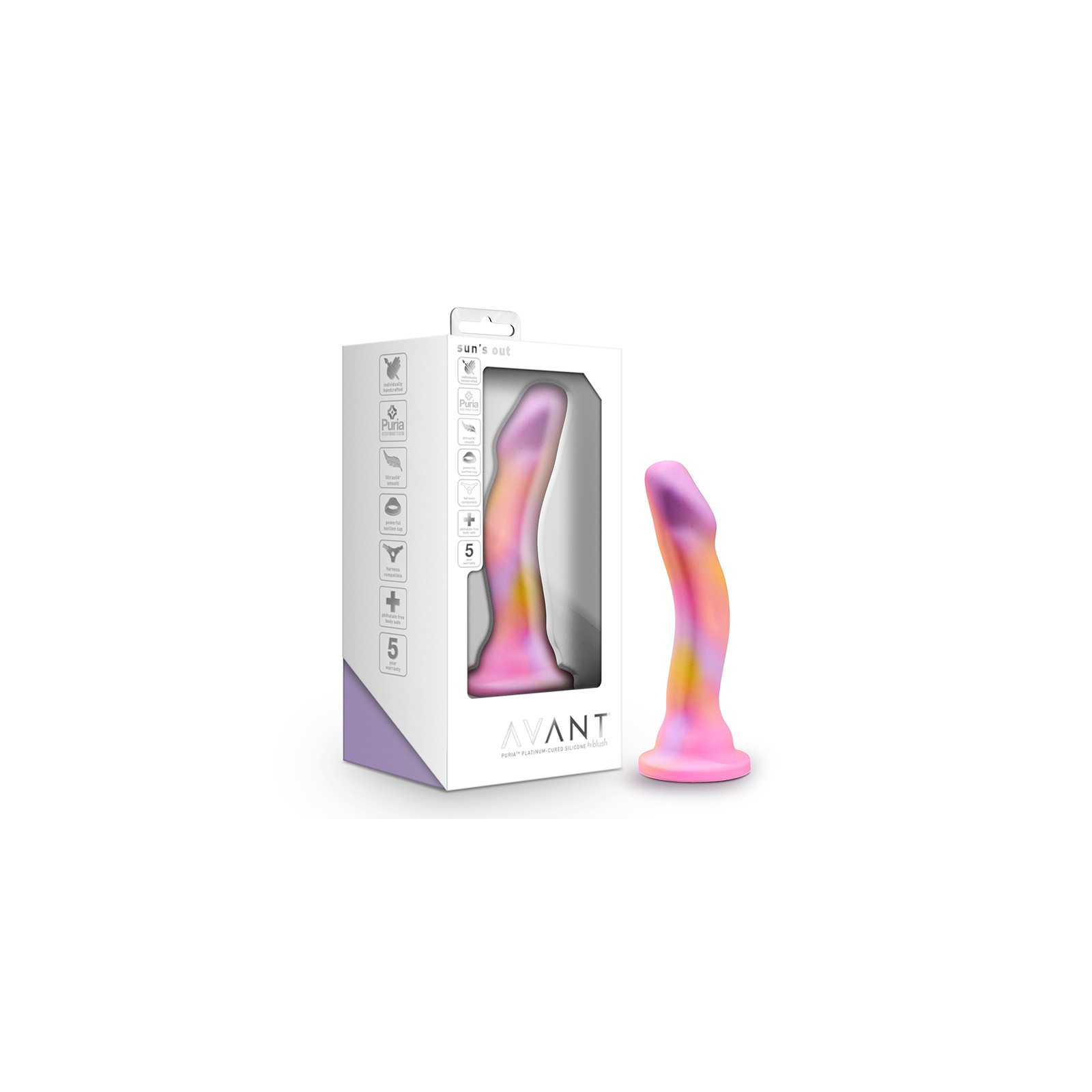 Avant Sun's Out 7.5 in Silicone Dildo Pink