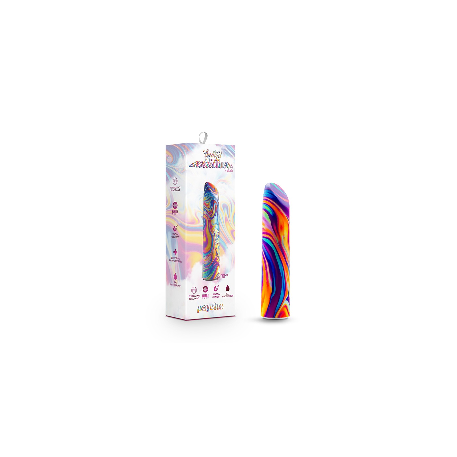 Limited Addiction Psyche Power Vibe Rechargeable Bullet Rainbow